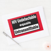 HIVの検出不可能はHIVの送信不能に等しい 長方形シール (封筒)