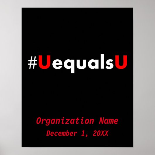 HIVの検出不能は送信不能に等しい – ミニマリ ポスター (正面)