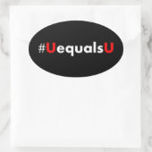 HIVの検出不能は送信不能に等しい – ミニマリ 楕円形シール (バッグ)