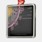 HIVの細胞の構造 メタルオーナメント (左)