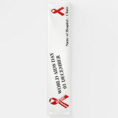 HIVは啓蒙活動|を個人化なります助けます 横断幕 (縦)