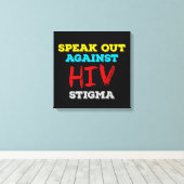 HIVへの偏見に声を上げよう - エイズ啓発 キャンバスプリント (インサイチュ (ウッドフロア))
