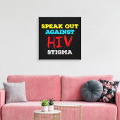 HIVへの偏見に声を上げよう - エイズ啓発 キャンバスプリント (インサイチュ (リビング))