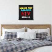 HIVへの偏見に声を上げよう - エイズ啓発 キャンバスプリント (インサイチュ (寝室))