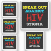 HIVへの偏見に声を上げよう - エイズ啓発 シール (正面)