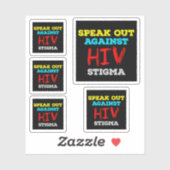 HIVへの偏見に声を上げよう - エイズ啓発 シール (シート)
