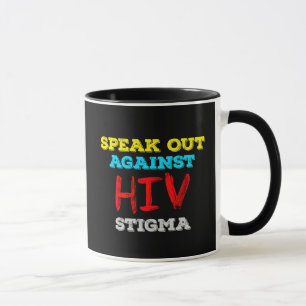 HIVへの偏見に声を上げよう - エイズ啓発 マグカップ