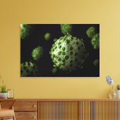 Hivウイルスの顕微鏡的見解1 キャンバスプリント (インサイチュ (リビング))