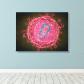 HIVウイルス群2 キャンバスプリント (インサイチュ (ウッドフロア))