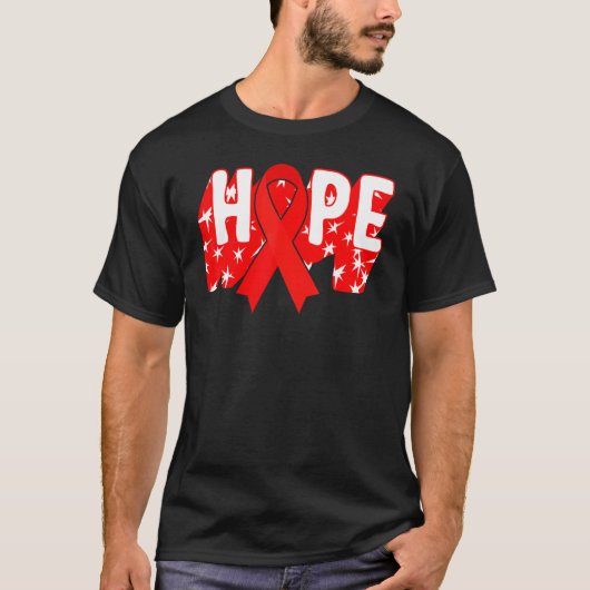 Hivエイズ認識度月希望レッドリボン戦士S Tシャツ (正面)