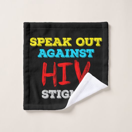 HIV話への偏見に対する対策 – AIDS認識度 ウォッシュタオル (ウォッシュタオル)