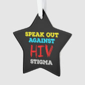 HIV話への偏見に対する対策 – AIDS認識度 オーナメント (正面)