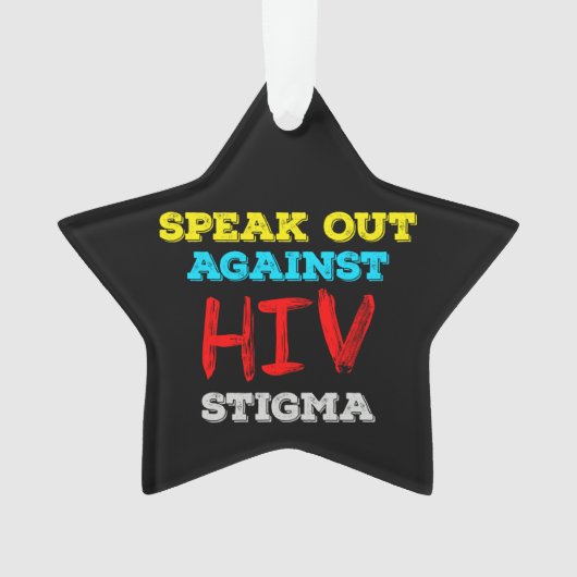 HIV話への偏見に対する対策 – AIDS認識度 オーナメント (正面)