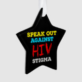 HIV話への偏見に対する対策 – AIDS認識度 オーナメント (正面)