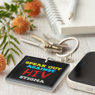 HIV話への偏見に対する対策 – AIDS認識度 キーホルダー