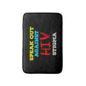 HIV話への偏見に対する対策 – AIDS認識度 バスマット (正面縦)