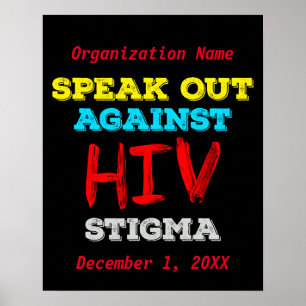 HIV話への偏見に対する対策 – AIDS認識度 ポスター