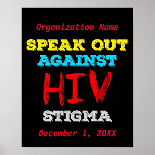 HIV話への偏見に対する対策 – AIDS認識度 ポスター (正面)
