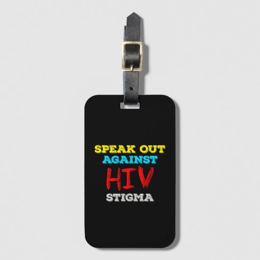 HIV話への偏見に対する対策 – AIDS認識度 ラゲッジタグ (正面縦)