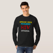 HIV話への偏見に対する対策 – AIDS認識度 Tシャツ (正面フル)