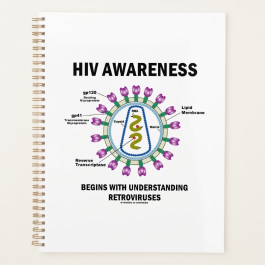 HIV認識度がレトロウイルスの理解を開始 プランナー手帳 (正面)