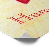 HIV認識度リボンレッドエンジェルカスタムアートポスター ポスター (角)