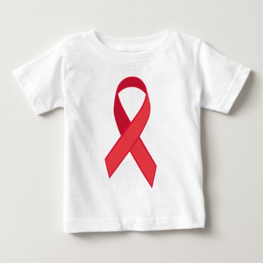 HIV認識度 – 赤いリボン ベビーTシャツ (正面)