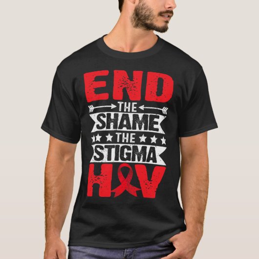 HIV・エイズ啓発月間 終わりにしよう恥と偏見を Tシャツ (正面)