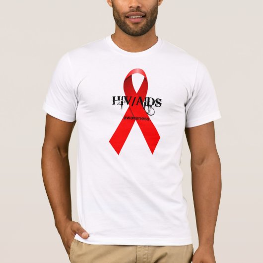 HIV/AIDSの認識度 Tシャツ (正面)