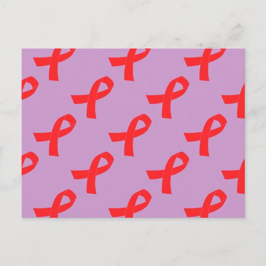 HIV AIDSリボンがん認識度 ポストカード (正面)