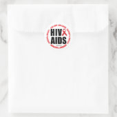 HIV/AIDS生愛の笑い ラウンドシール (バッグ)