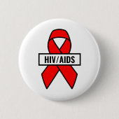 HIV/AIDS 缶バッジ (正面)