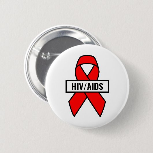 HIV/AIDS 缶バッジ (正面&裏面)