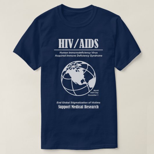 HIV AIDS Awareness Tシャツ (デザイン正面)