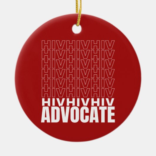 HIV HIVのHIV支持者 セラミックオーナメント (正面)