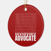 HIV HIVのHIV支持者 セラミックオーナメント (左)
