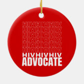 HIV HIVのHIV支持者 セラミックオーナメント (裏面)