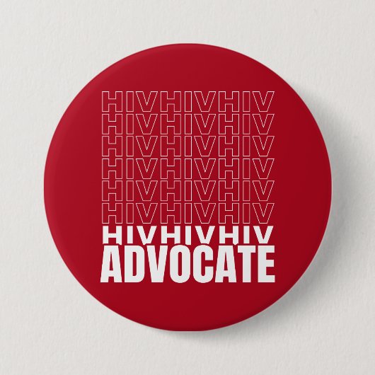 HIV HIVのHIV支持者 缶バッジ (正面)