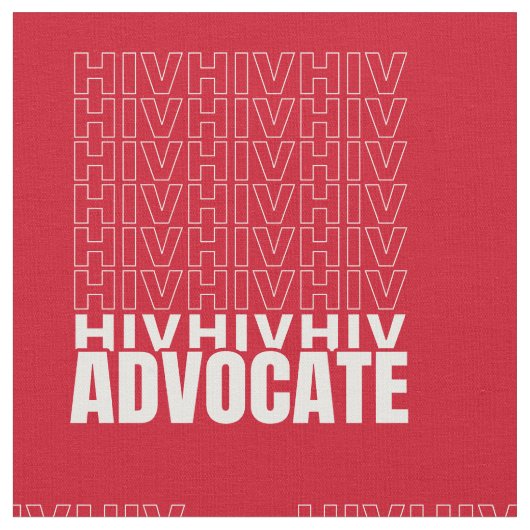 HIV HIV HIV アドボケイト ファブリック (クローズアップ)