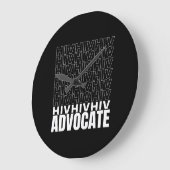 HIV HIV HIV 擁護者 ラージ壁時計 (傾斜)
