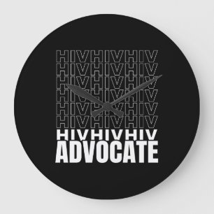 HIV HIV HIV 擁護者 ラージ壁時計