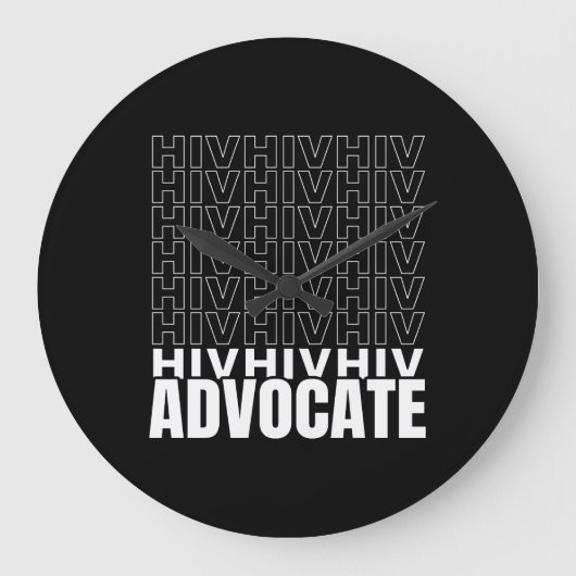 HIV HIV HIV 擁護者 ラージ壁時計 (正面)