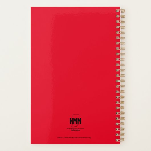 HIV Modernization Movement Indiana プランナー手帳 (裏面)