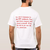 HIV+ Tシャツ (裏面)
