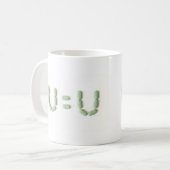 HIV - U=U （検出不可=送信不可） コーヒーマグカップ (正面左)