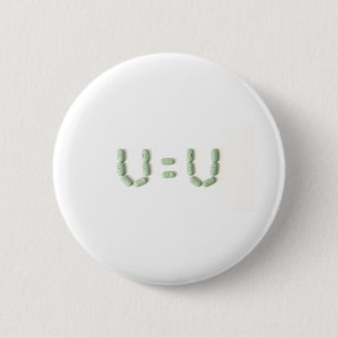 HIV - U=U (検出不可=送信不可) 缶バッジ