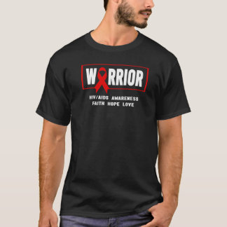 HIVAIDS認識度エイズ戦士エイズ認識度 Tシャツ