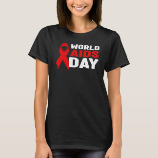 HIVAIDS認識度シャツ – Red Ribbon, World Aids D Tシャツ