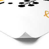 Hiveへようこそ |金ゴールドお洒落イラストレーション ポスター (角)