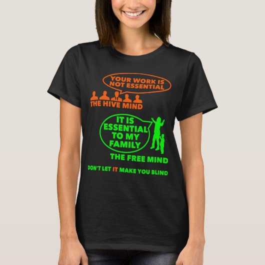 Hive Mind(暗)のTシャツ Tシャツ (正面)